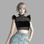 Emma frilly collar top by tslok logo