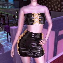 Skye Latex latex dress chains by tslokd logo