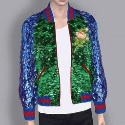 DNA Sequined Bomber Jacket by tslok logo