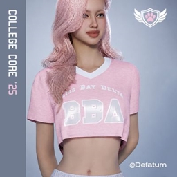 The Delta Chapter - BBA Lettering (Blush Pink Top) logo