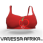 Red Bralette with apple graphic logo