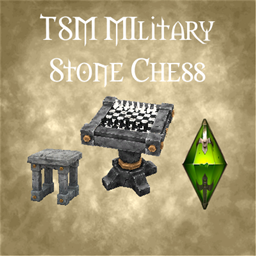 TSM Military Stone Chess Table with Matching Chair project image