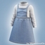 Toddler - Denim pinafore dress logo