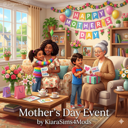 Mother's Day Event by KiaraSims4Mods  - Tradução PTBR