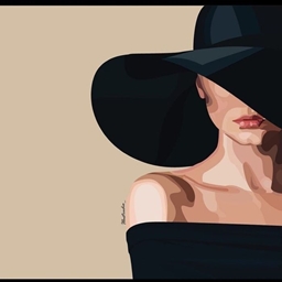 Midnight Muse Fashion Art Print logo