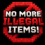 No more illegal items! logo