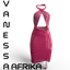 Mini Crisscross dress Pink vinyl logo