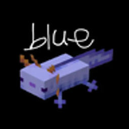 BlueAxolotl!  your everyday modpack! (With cosmetics, fullbright, keystrokes, and many more) logo