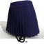 Paula Child Dk Blue Pleated skirt logo
