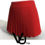 Paula Child red Pleated Skirt logo