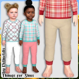Toddler Pink Mint Pajamas Pants project image