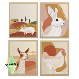 Farm Animals Modern Painting logo