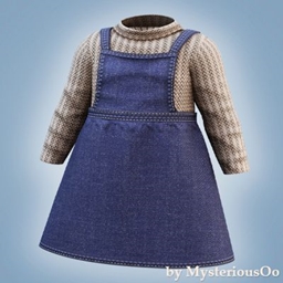 Infant - Denim pinafore dress logo