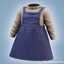 Infant - Denim pinafore dress logo