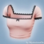 Lace trim square neck top logo