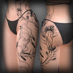 "Spider Lily Lycaon" Tattoo project image