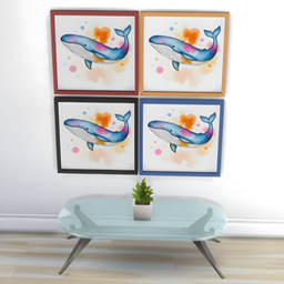 Playful Splash Whale Wall Art (Pastel Ocean Whale Collection) logo