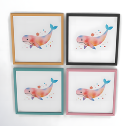 Color Splash Whale Wall Art (Pastel Ocean Whale Collection) project image