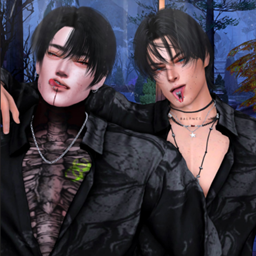 Twins B1tch3s pose pack (@sayusims) logo