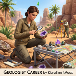 Geologist Career by KiaraSims4Mods - Tradução PTBR
