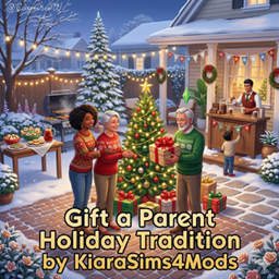Gift a Parent HolidayTradition by KiaraSims4Mods - Tradução PTBR
