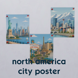 North America City Poster logo