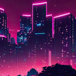 Synthwave City Sky Overlay project image