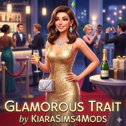 Glamorous Trait by KiaraSims4Mods - Tradução PTBR