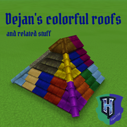Dejan's colorful roofs logo