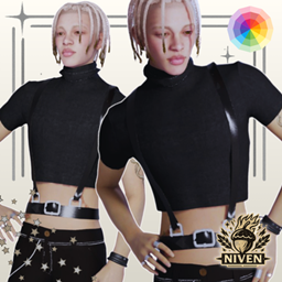 "Dusk" - Crop Top with Suspenders project image