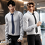 Adult - Professional office shirt and tie set for business looks logo