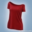 Off-shoulder relaxed fit t-shirt logo
