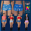 short jeans  B3 logo