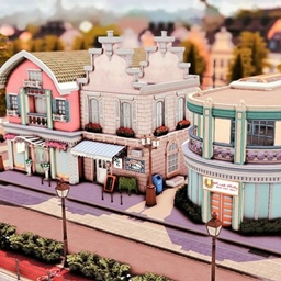 🛍️Lot Multibusiness cosy retro 90's l Challenge construction SIMS 4 project image