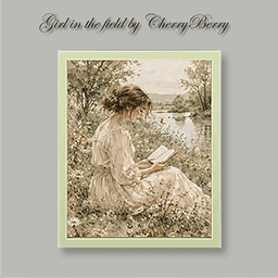 Girl in a chamomile field