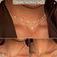 Noble Necklace Set - Diamond Bead Chain Layered Necklaces logo