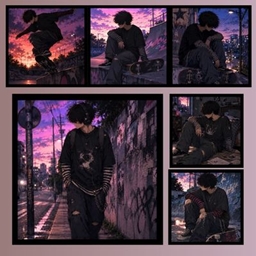 Moody Skater-Boy - Anime Grunge Art project image