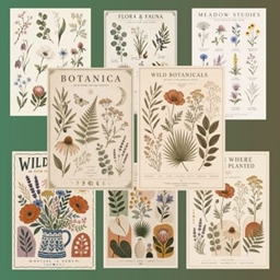 Vintage - Boho Botanical Posters Set project image
