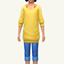 long sweater and jeans outfit (child ) logo