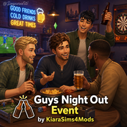 Guys Night Out Event by KiaraSims4Mods - Tradução PTBR logo