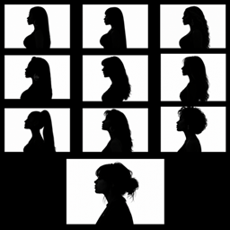 Famous Icons - Silhouette portraits - Wall Canvas project image