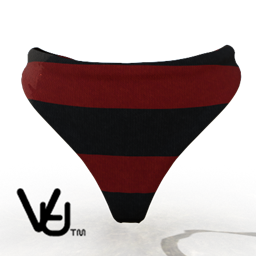 Thong Red and Black Striped Jersey logo