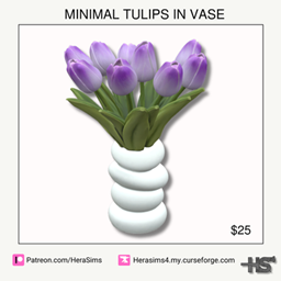 Minimal tulips in vase project image