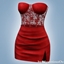 Lace corset bodycon mini dress logo