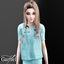 Child - Cute medical scrubs set with clean professional style logo