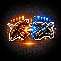 Bow and Crossbow With Charging Indicator logo