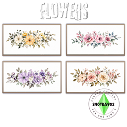 Flowers paintings logo