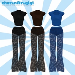 [charon&roqiqi]Openwork Short-Sleeve Top + Lace Trousers project image