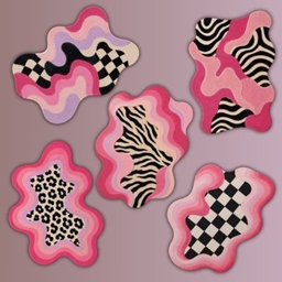 Wild Waves - Neon Pink - Rug Collection logo
