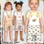 Toddler Bee Mine Short Overalls logo